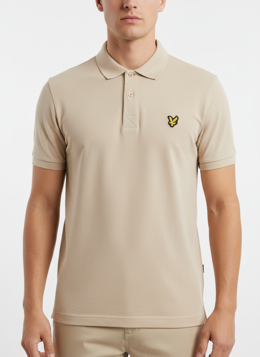 Lyle Scott polo majica ORIGINAL krem