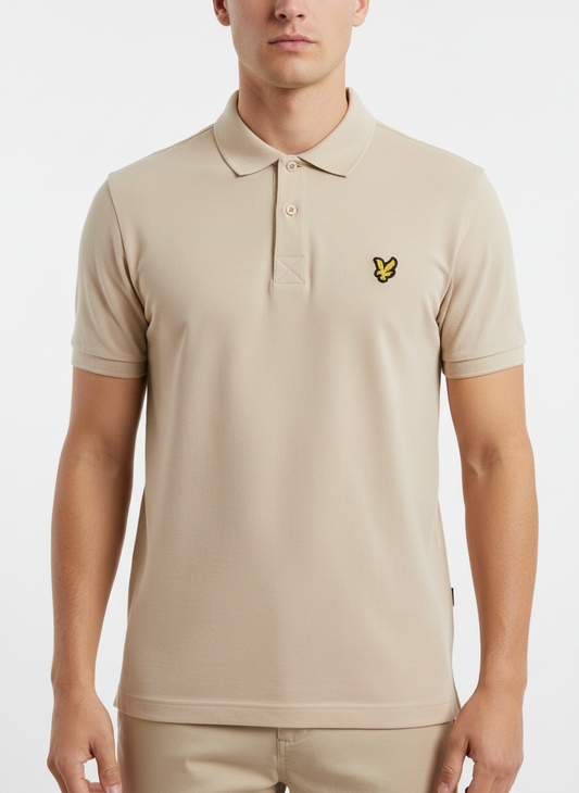 Lyle Scott polo majica ORIGINAL krem